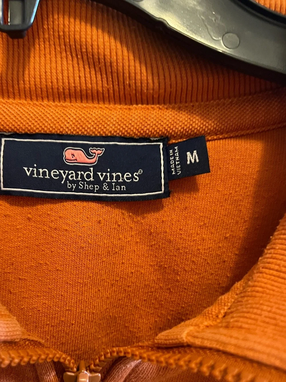 Vineyard Vines Men’s Half-Zip Pullover Sweater - Orange medium